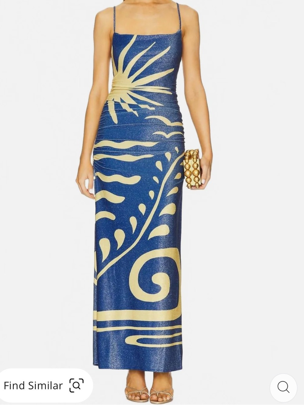 Cala de la Cruz Kim Metallic Jersey Maxi Dress